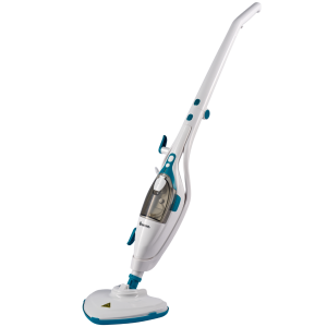 Швабра паровая Bufett SSM 748М, 9 насадок, 400мл, 1500Вт, бело-бирюзовая, 640748