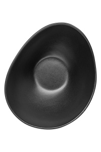 Салатник фарфоровый черный матовый "Rock Garden", 19х15х8,8 мм, BUFETT, 640083