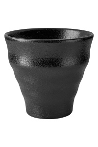Чашка черная фарфоровая "Ink Circles", 78х78х71 мм, BUFETT, 640125