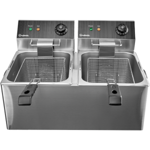 Фритюрница электрическая Bufett CFR 141 двойная 2x8л, с двумя коризинами, 2х2800Вт, 641141