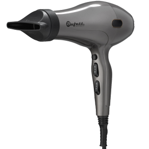 Фен профессиональный Bufett WHD 722AC 3 насадки, 2400Вт, серый, 640722