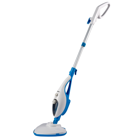 Швабра паровая Bufett SSM 747, 9 насадок, 350мл, 1500Вт, бело-голубая, 640747