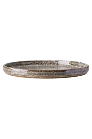 Блюдо фарфоровое для подачи и сервировки стола "Sandstone", диаметр 230 мм, BUFETT, 640056
