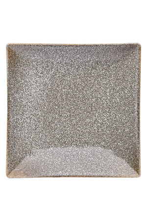 Тарелка фарфоровая обеденная бежевая "Sandstone" 230х230 мм, BUFETT, 640058