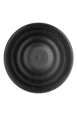 Салатник черный, фарфоровый "Ink Circles", диаметр 201 мм, BUFETT, 640116