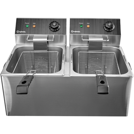 Фритюрница электрическая Bufett CFR 141 двойная 2x8л, с двумя коризинами, 2х2800Вт, 641141
