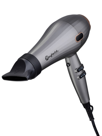 Фен профессиональный Bufett WHD 721AC 3 насадки, 2400Вт, серебристый, 640721
