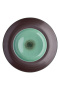 Тарелка для супа зеленая с черным ободком, фарфор, диаметр 275 мм, BUFETT, 640044