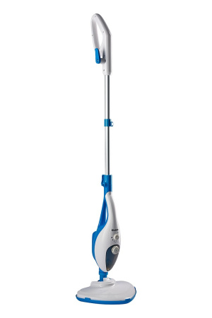 Швабра паровая Bufett SSM 747, 9 насадок, 350мл, 1500Вт, бело-голубая, 640747