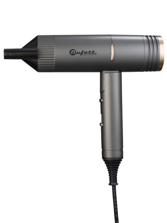 Фен складной Bufett WHD 724DC 1 насадка, 1500Вт, серый, 640724