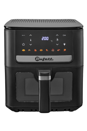 Аэрогриль электрический Bufett AAG 481 с сенсорным управлением, 6,5л, 8 программ, 1700Вт, черный, 640481