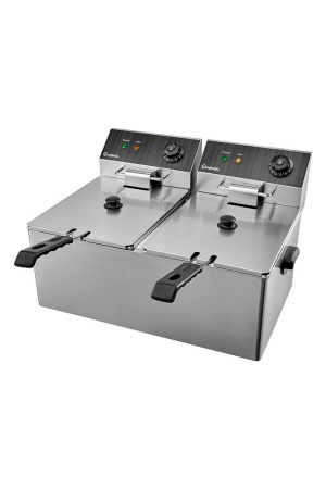 Фритюрница электрическая Bufett CFR 141 двойная 2x8л, с двумя коризинами, 2х2800Вт, 641141