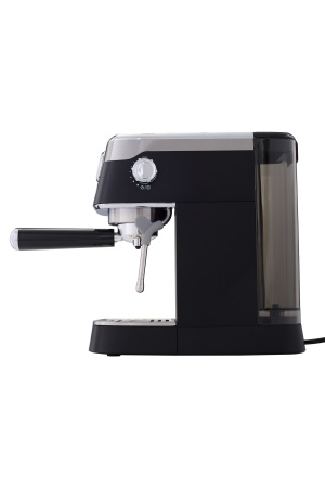 Кофеварка рожковая с капучинатором Bufett черная, 640628