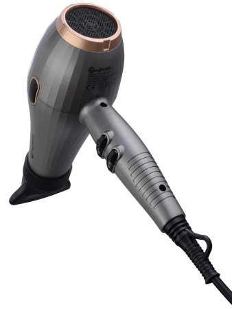 Фен профессиональный Bufett WHD 721AC 3 насадки, 2400Вт, серебристый, 640721