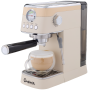 Кофеварка рожковая с капучинатором Bufett бежевая, 640631