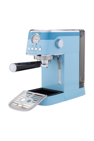 Кофеварка рожковая с капучинатором Bufett синяя, 640630