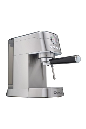 Кофеварка рожковая с капучинатором Bufett серебряная, 640629