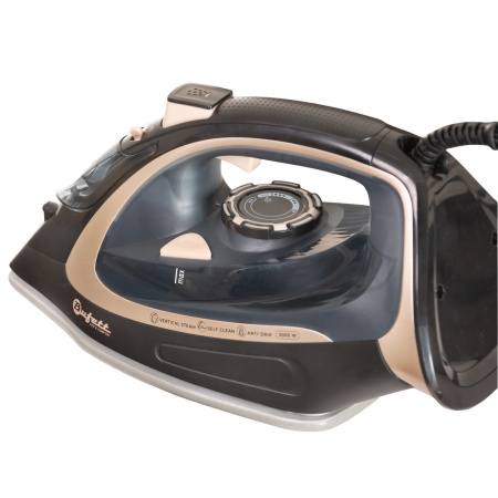 Утюг с отпаривателем Bufett 3000Вт, черно-золотой, 640462