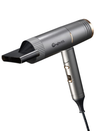 Фен складной Bufett WHD 724DC 1 насадка, 1500Вт, серый, 640724