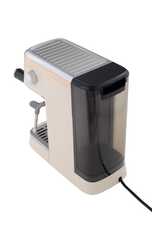 Кофеварка рожковая с капучинатором Bufett бежевая, 640631