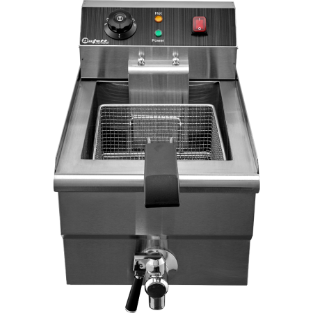 Фритюрница электрическая Bufett CFR 142 со сливным краном, 10л, с корзиной, 3000Вт, 641142